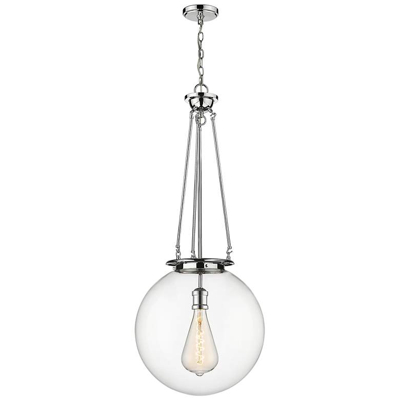 Image 1 Essex Beacon 18"W Polished Chrome Pendant Light with Clear Shade