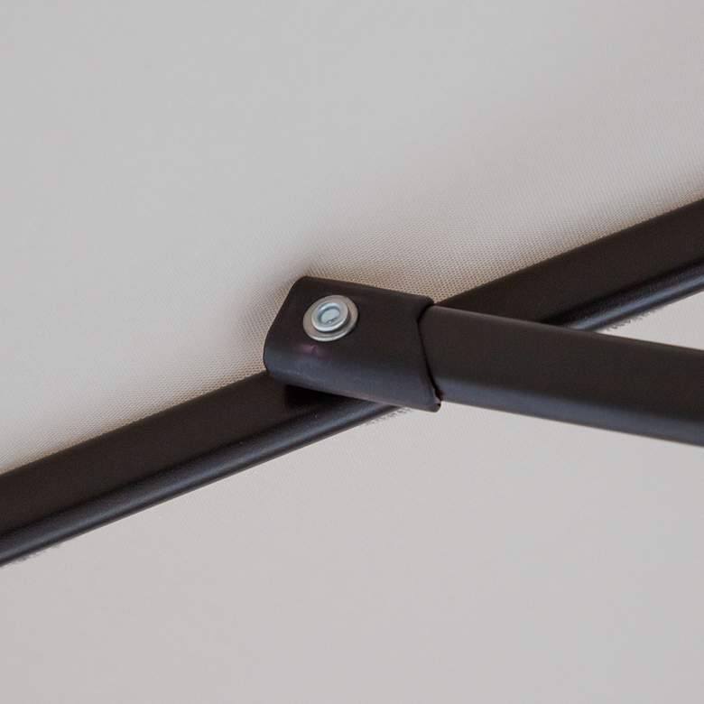 Image 3 Essex Beige Folding 6-Piece Outdoor Dining Set with Umbrella more views