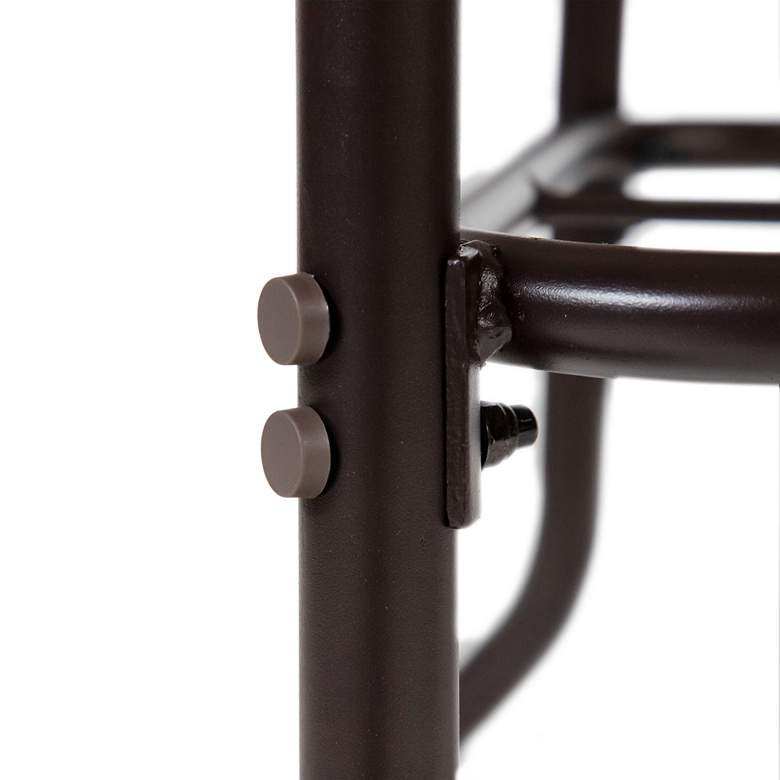 Image 4 Essex Beige Folding 6-Piece Outdoor Dining Set with Umbrella more views