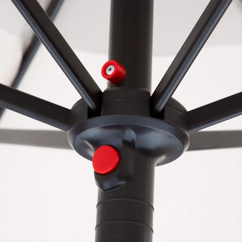 Image 6 Essex Beige Folding 6-Piece Outdoor Dining Set with Umbrella more views