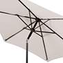 Essex Beige Folding 6-Piece Outdoor Dining Set with Umbrella
