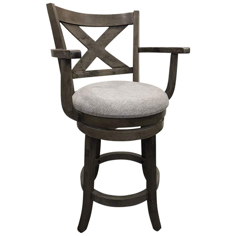 Image 1 Essex Gotham Upholstered Deluxe Swivel Barstool Set of 2