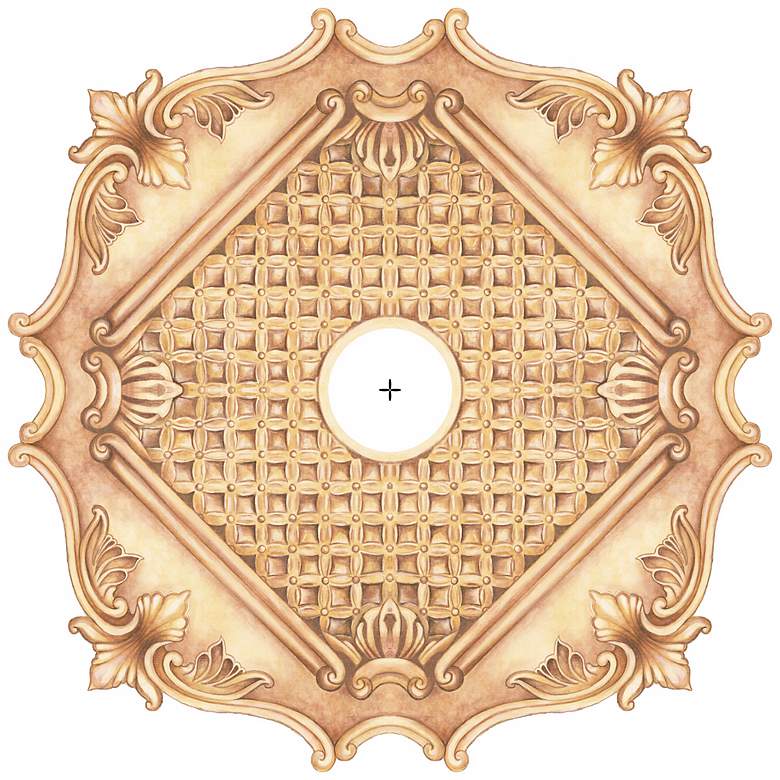 Image 1 Essex Square 24" Wide Repositionable Ceiling Medallion