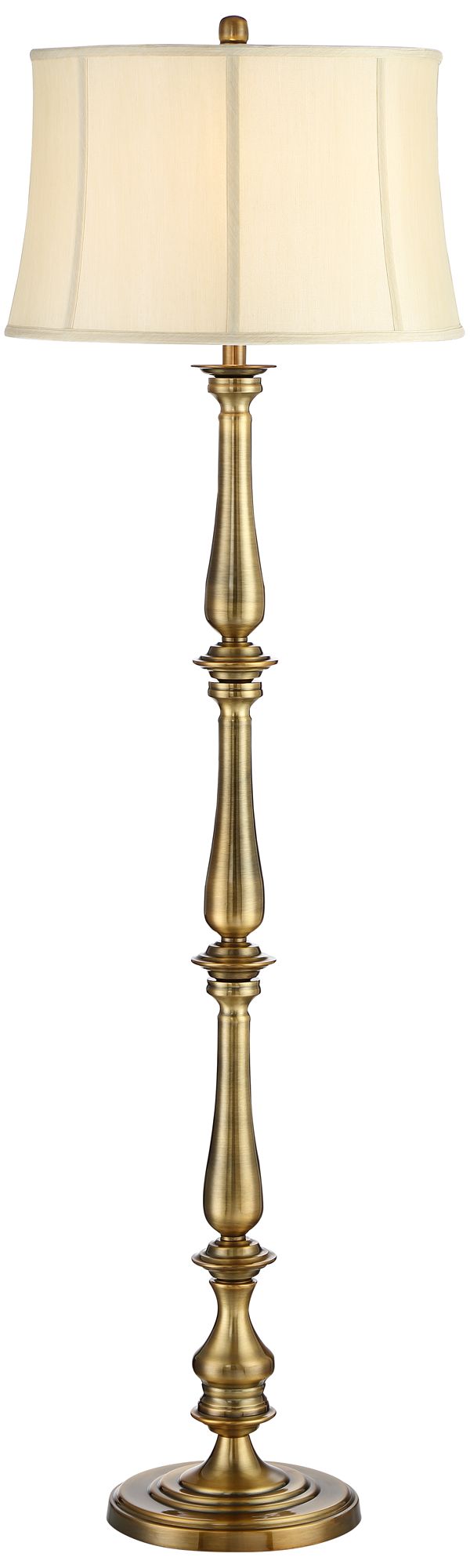 Essex Traditional Satin Brass Floor Lamp