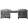 Estate 102"W Gray Double Sink Bathroom Vanity Modular Set