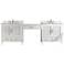 Estate 102"W White Double Sink Bathroom Vanity Modular Set