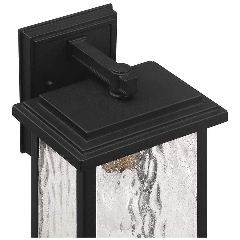 Image 3 Estate 13"H Black, Brass Outdoor Wall Sconce w/ Rain Glassware Shade more views