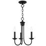 2_Estate 14" Wide Black Metal 3-Light Chandelier