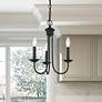 1_Estate 14" Wide Black Metal 3-Light Chandelier