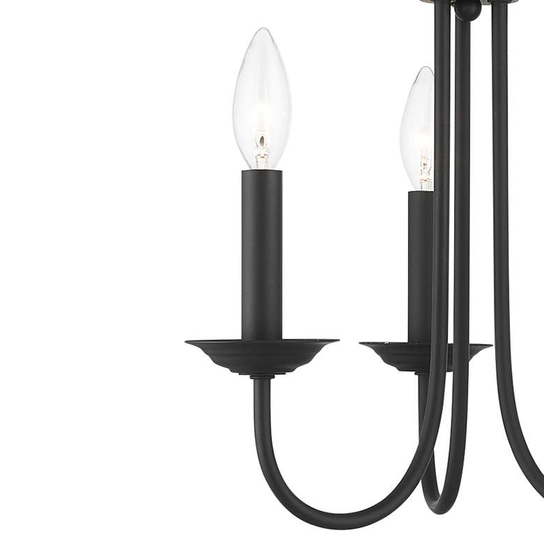 Image 2 Estate 14" Wide Black Metal 3-Light Chandelier more views