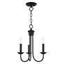 4_Estate 14" Wide Black Metal 3-Light Chandelier more views