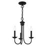 5_Estate 14" Wide Black Metal 3-Light Chandelier more views