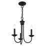 6_Estate 14" Wide Black Metal 3-Light Chandelier more views