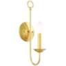 Estate 16" High Polished Brass Wall Sconce