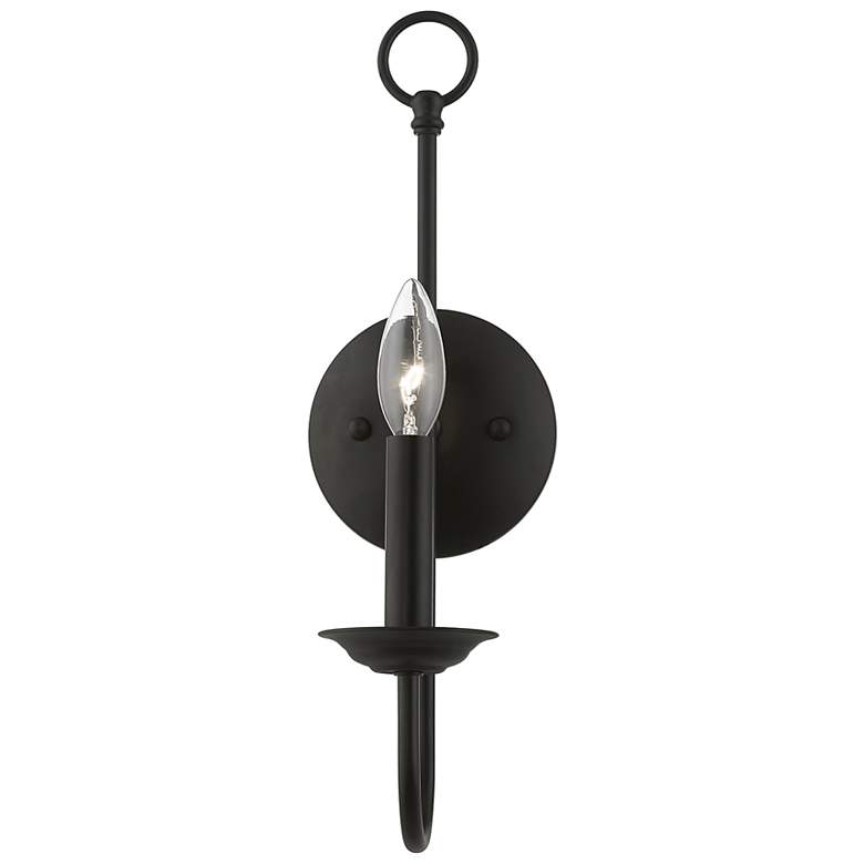 Image 6 Estate 16" High Black Wall Sconce more views