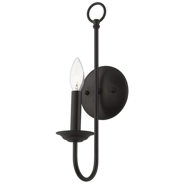 Image 7 Estate 16" High Black Wall Sconce more views