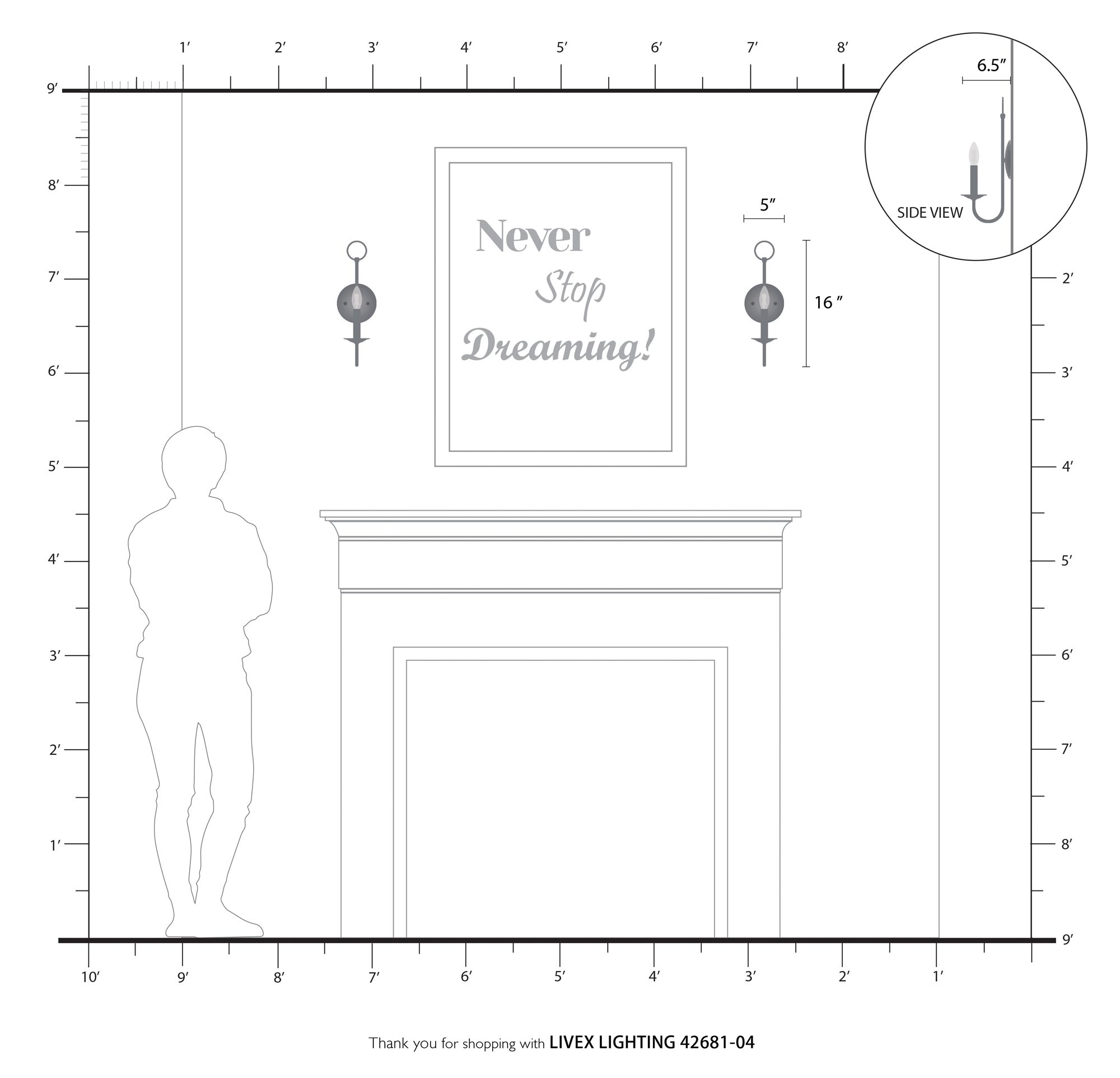 Estate 16" High Black Wall Sconce in scene