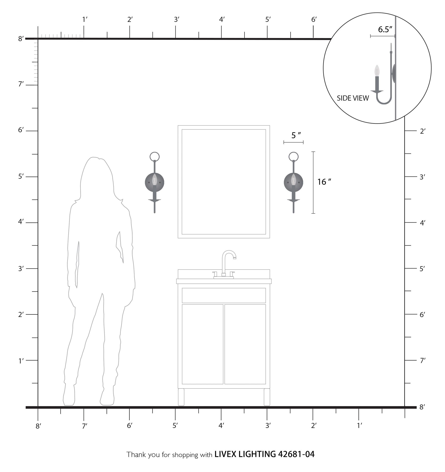 Estate 16" High Black Wall Sconce in scene