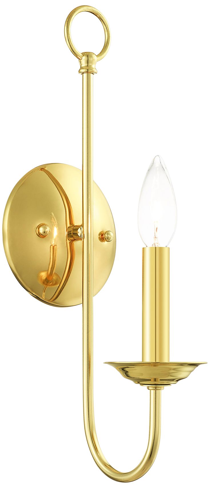 polished brass wall lights