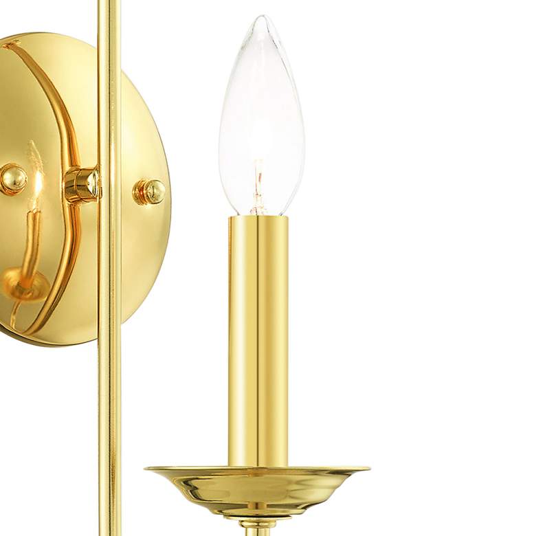 Image 2 Estate 16 inch High Polished Brass Wall Sconce more views