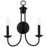 2_Estate 17 1/4" High Black 2-Light Wall Sconce