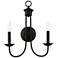 Estate 17 1/4" High Black 2-Light Wall Sconce