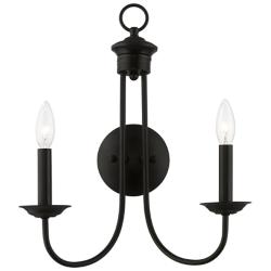 Estate 17 1/4" High Black 2-Light Wall Sconce