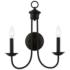 Estate 17 1/4" High Black 2-Light Wall Sconce