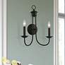 1_Estate 17 1/4" High Black 2-Light Wall Sconce