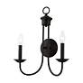 4_Estate 17 1/4" High Black 2-Light Wall Sconce more views