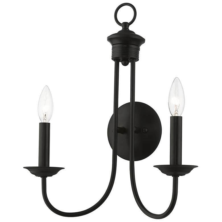 Image 7 Estate 17 1/4" High Black 2-Light Wall Sconce more views