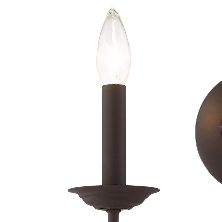 Image 2 Estate 17 1/4" High Bronze 2-Light Wall Sconce more views