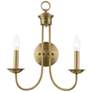 3_Estate 2 Light Antique Brass Double Sconce