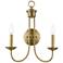 Estate 2 Light Antique Brass Double Sconce