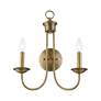 4_Estate 2 Light Antique Brass Double Sconce more views