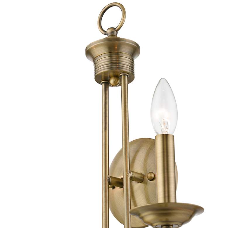 Image 5 Estate 2 Light Antique Brass Double Sconce more views