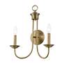 5_Estate 2 Light Antique Brass Double Sconce more views
