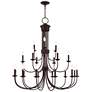 2_Estate 21 Light Bronze Foyer Chandelier