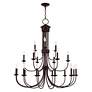 3_Estate 21 Light Bronze Foyer Chandelier more views