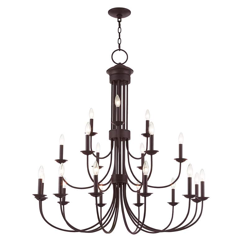 Image 4 Estate 21 Light Bronze Foyer Chandelier more views