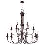 4_Estate 21 Light Bronze Foyer Chandelier more views