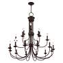 6_Estate 21 Light Bronze Foyer Chandelier more views