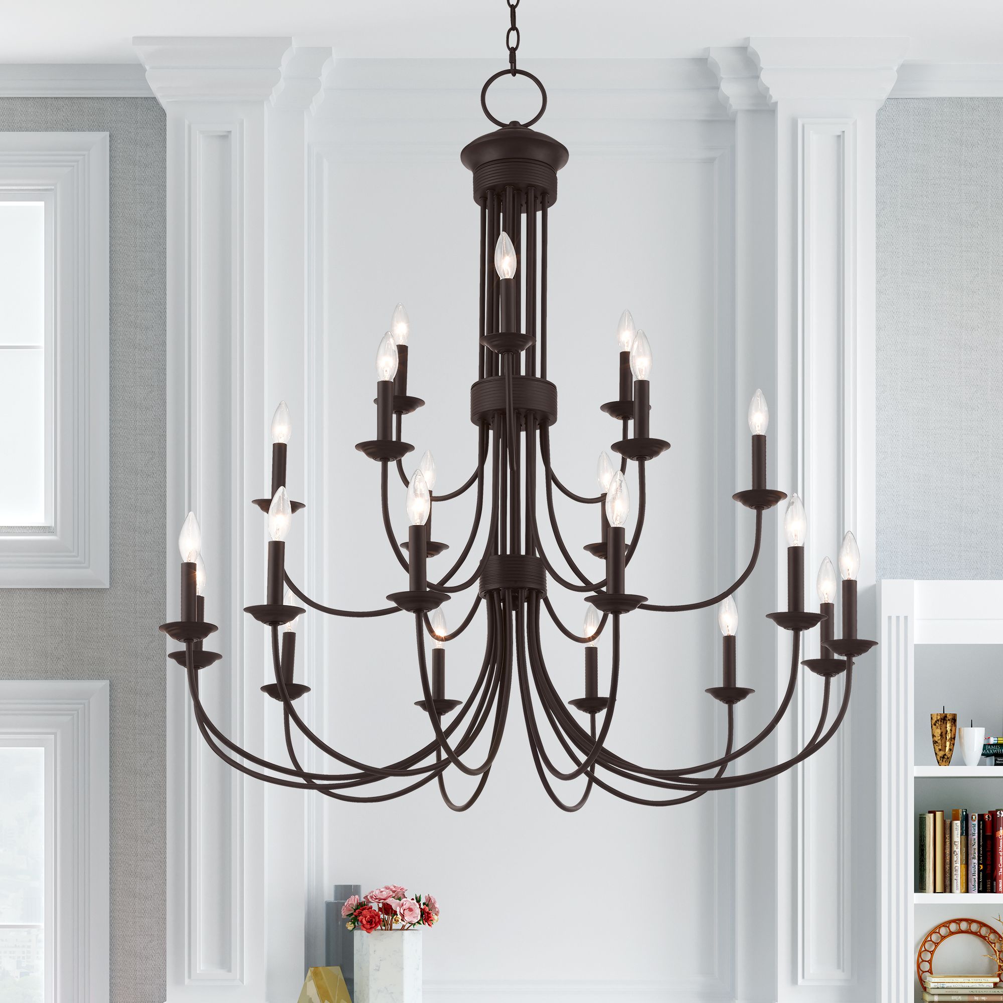 Estate 21 Light Bronze Foyer Chandelier