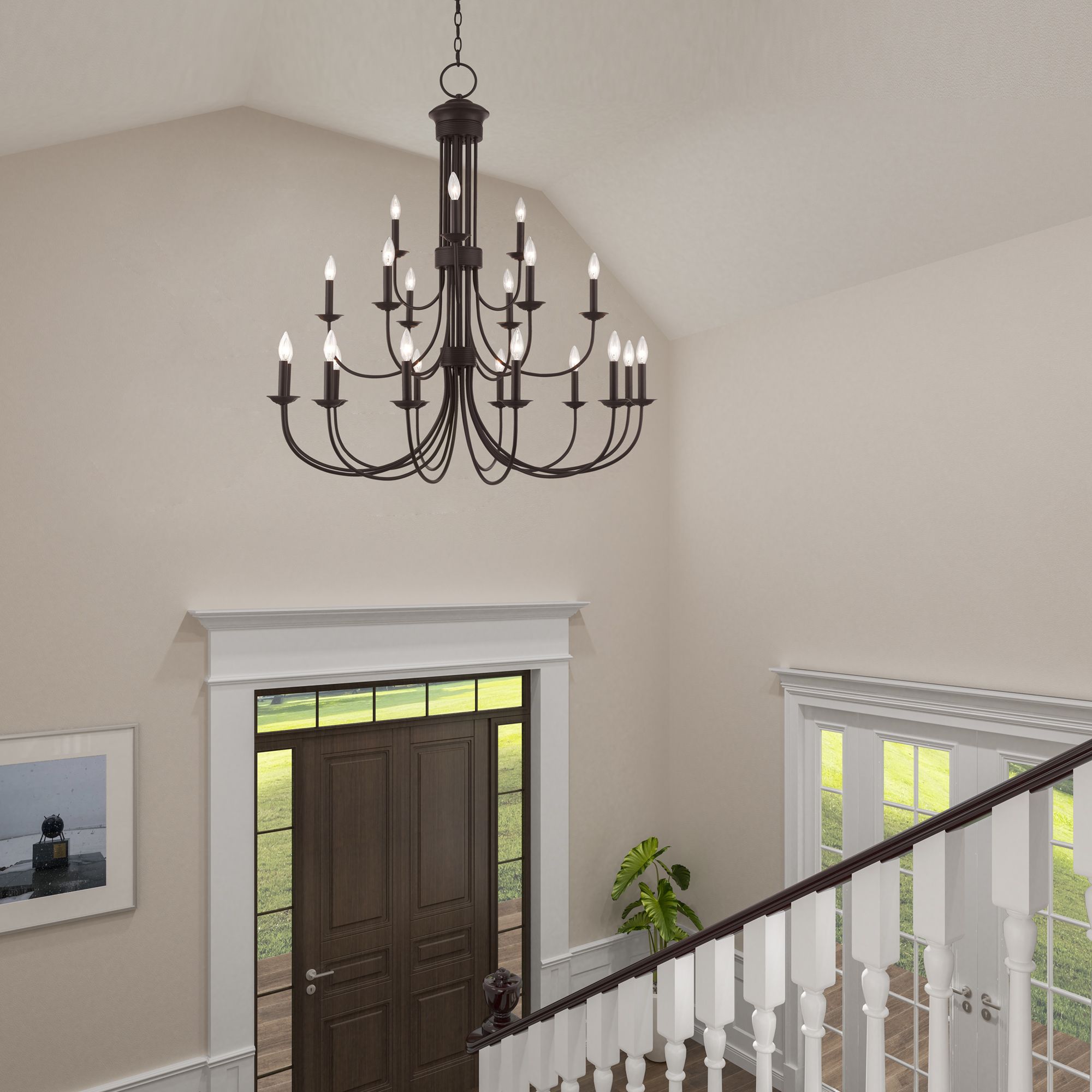 Estate 21 Light Bronze Foyer Chandelier