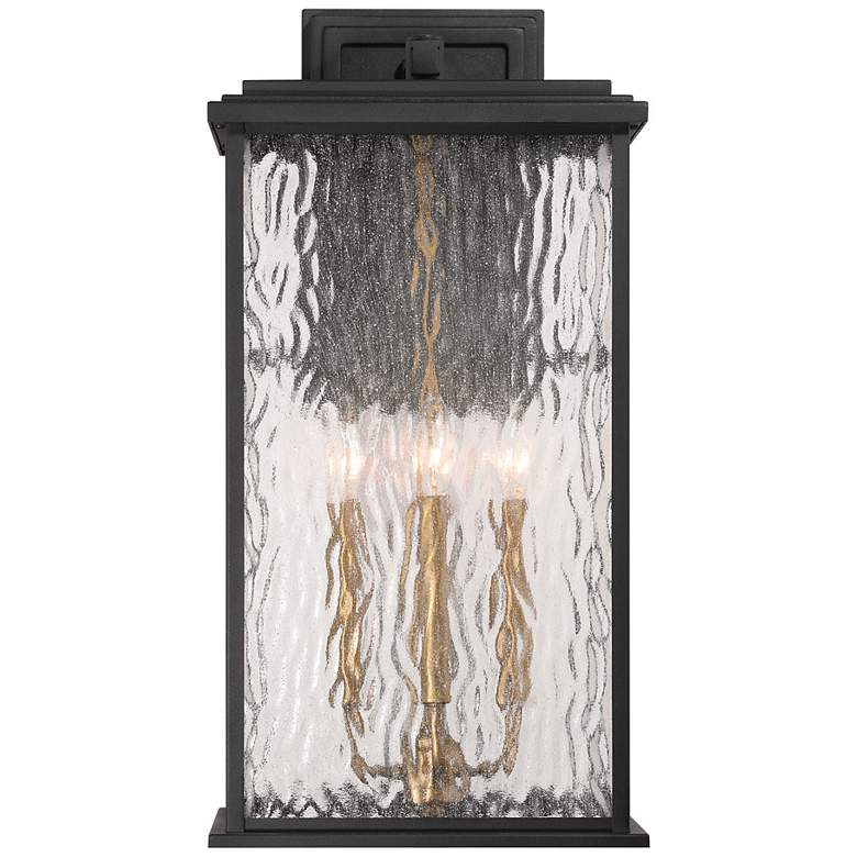Image 2 Estate 24"H 4-Light Black Outdoor Wall Sconce w/ Rain Glassware Shade more views