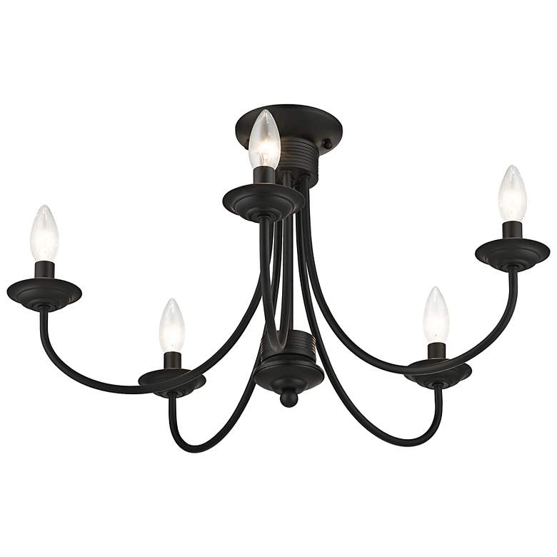 Image 6 Estate 24" Wide Black 5-Light Ceiling Light more views