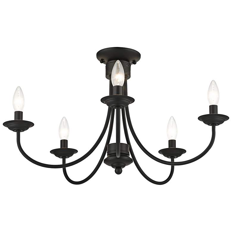 Image 7 Estate 24" Wide Black 5-Light Ceiling Light more views