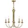 Estate 25" Wide Antique Brass 5-Light Chandelier