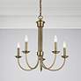 2_Estate 25" Wide Antique Brass 5-Light Chandelier