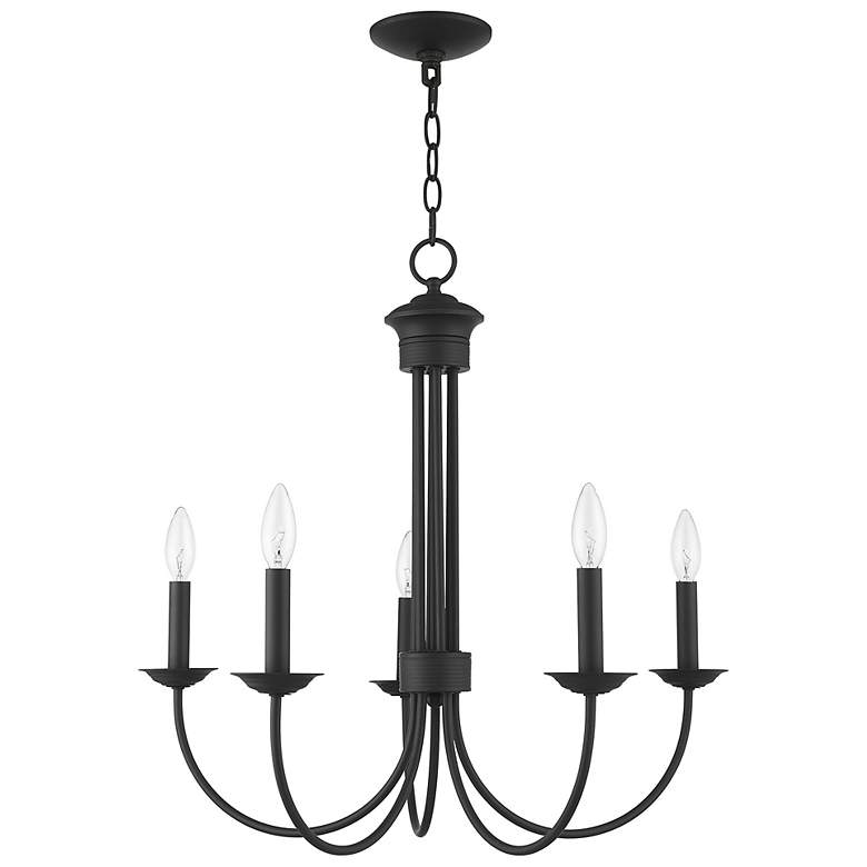 Image 5 Estate 25" Wide Black 5-Light Chandelier more views